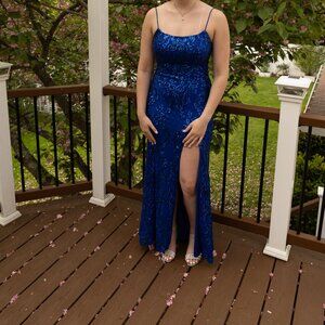 Size 5 blue prom dress